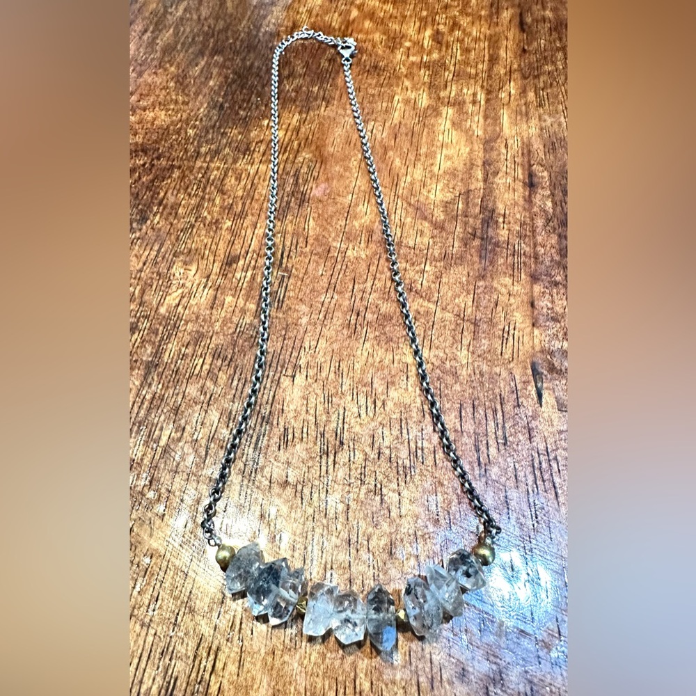 Sterling Silver, Herkimer Diamond Necklace